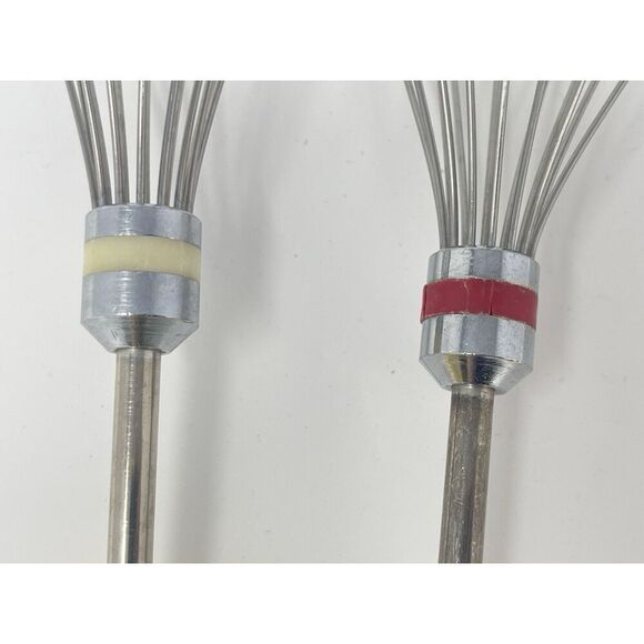 Dr Oetker Germany Vintage Retro Melamine Whisks Set Of 2 Yellow Blue 11.5” - Picture 8 of 9